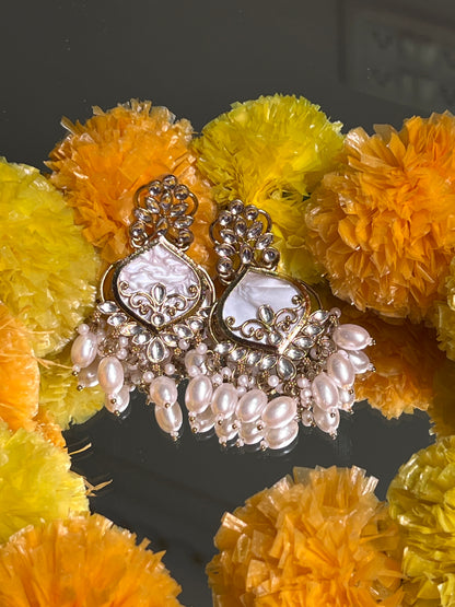 AI255 - Marble Stone Chandbali Earring