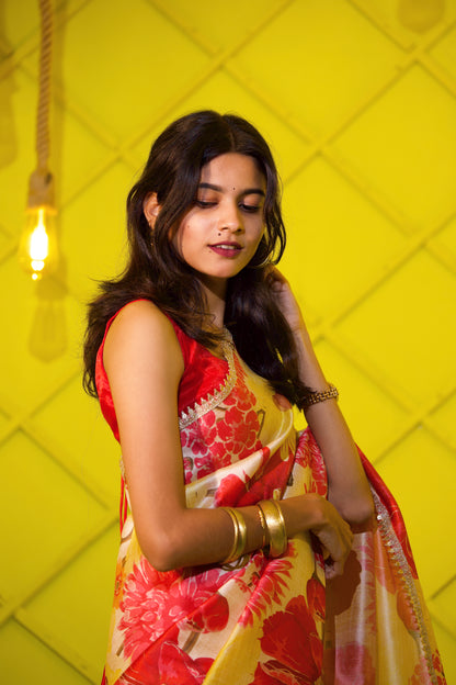 Swetha - Mango silk Saree