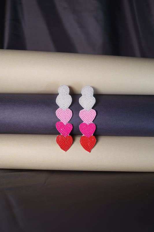 AI146 - Handmade Heart Beaded Earring