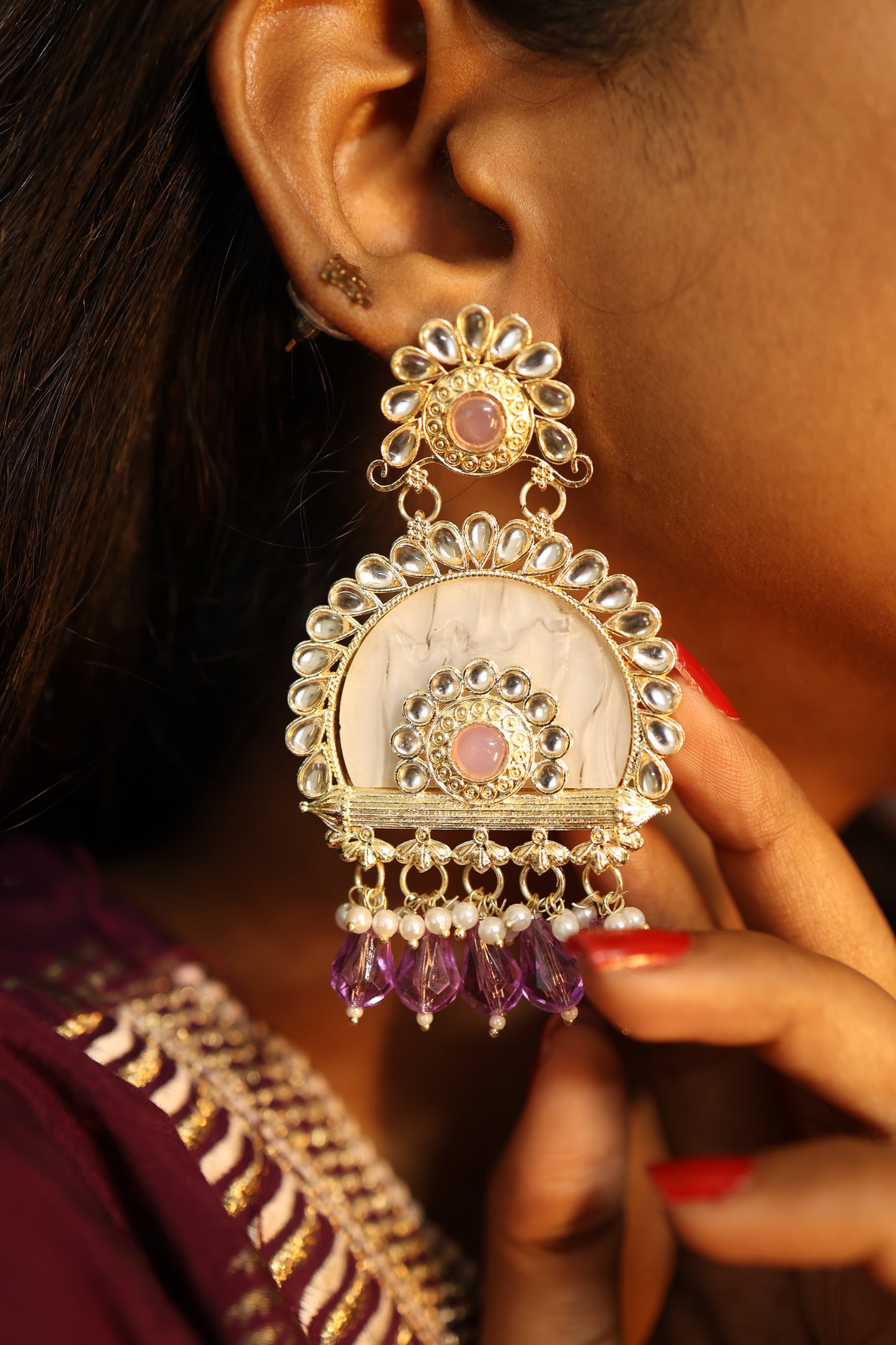 AI272 - Molted Marble Earrings