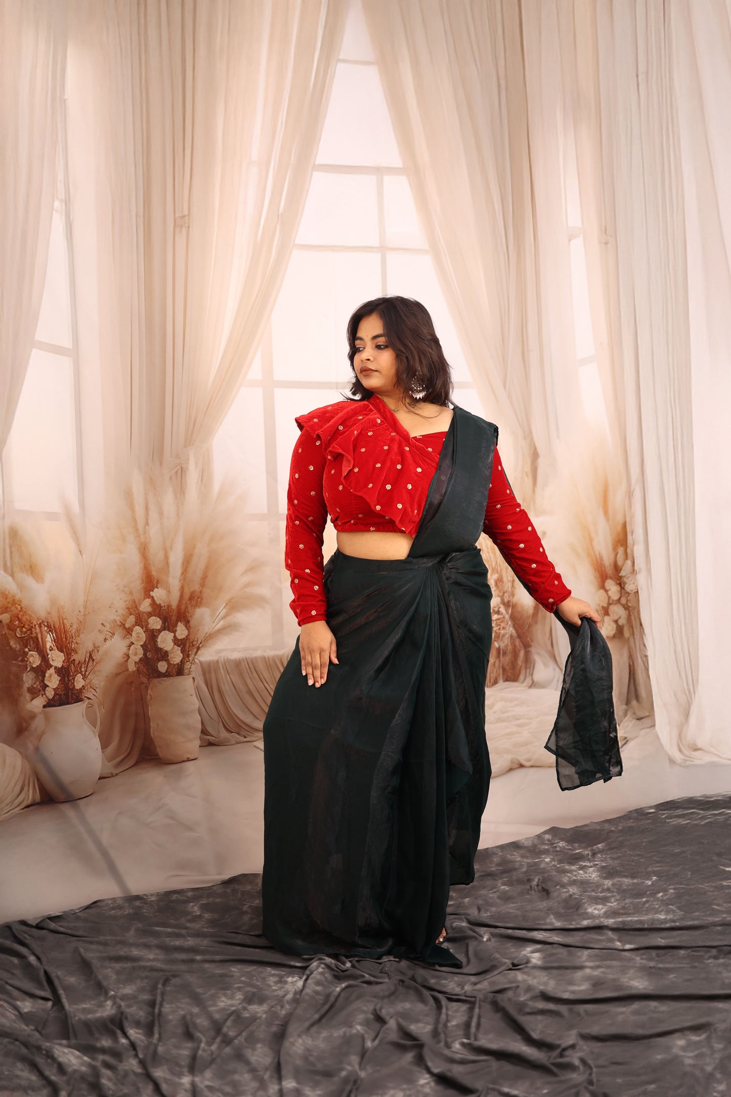 Kaira - Space Silk Half Saree