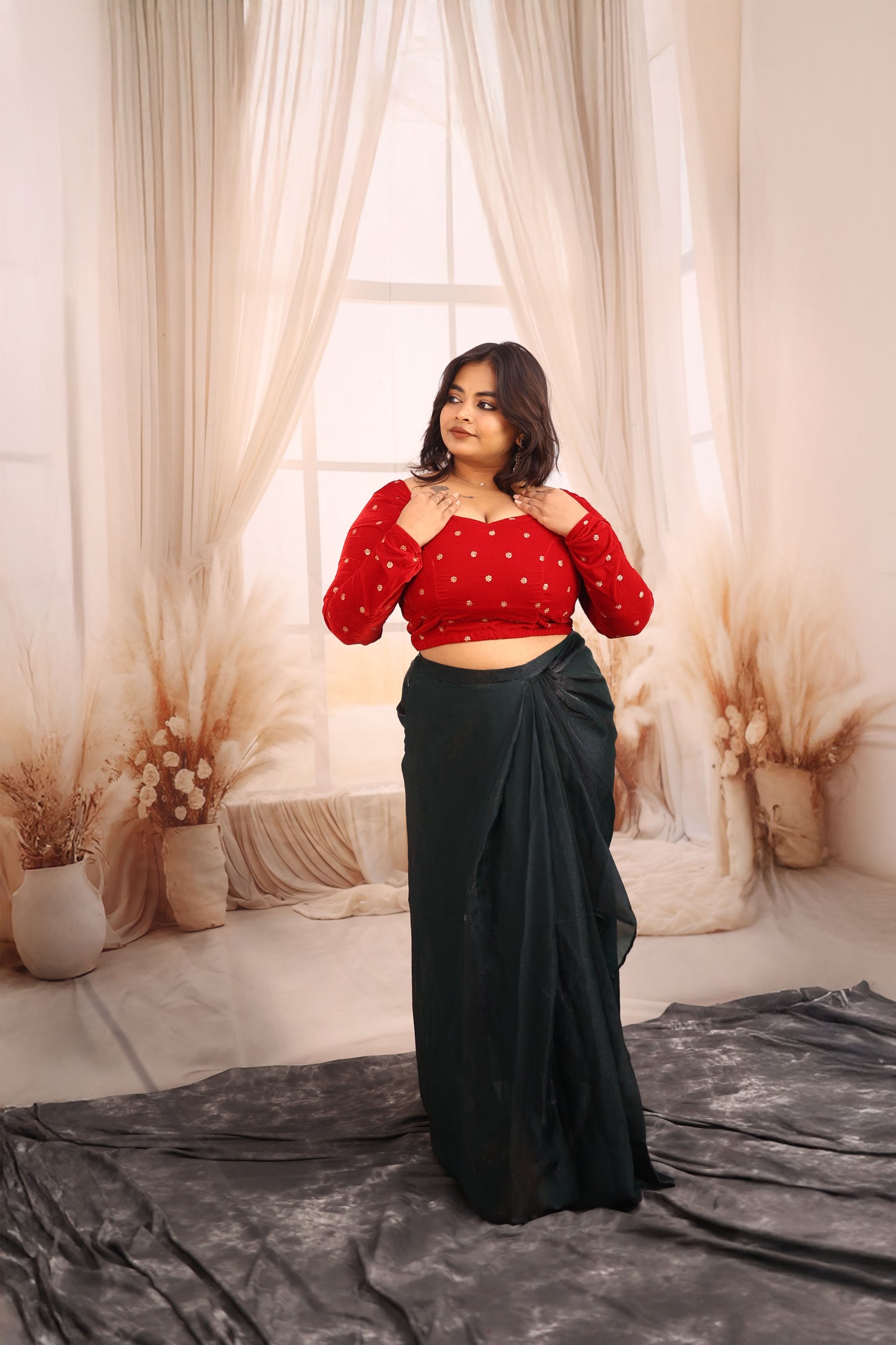 Kaira - Space Silk Half Saree