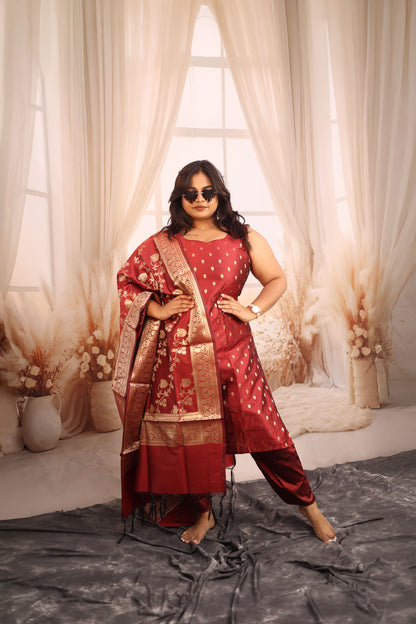 Madhangi- Banarasi Suit Set