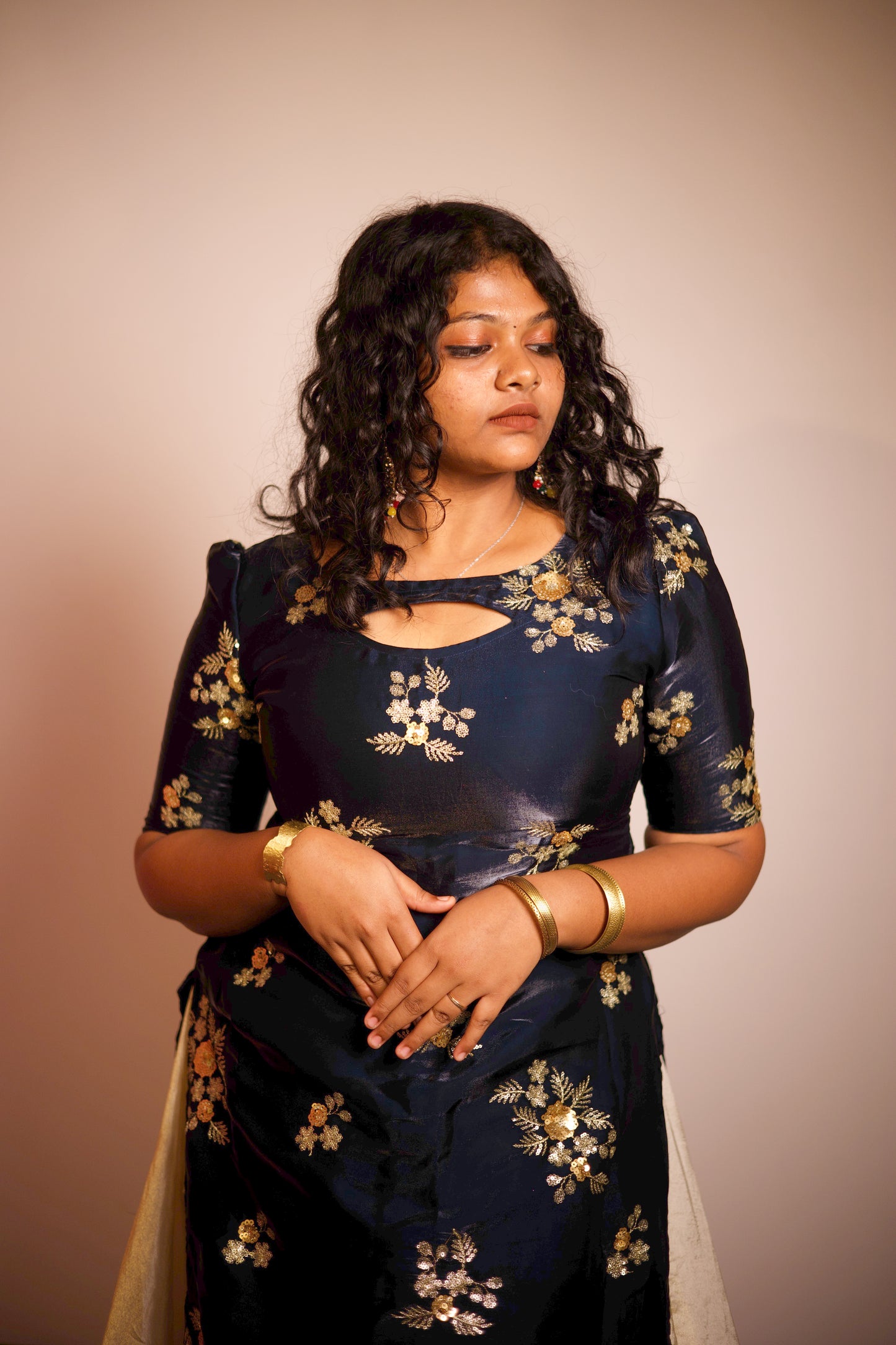 Namya - Floral Kurta & Skirt Set