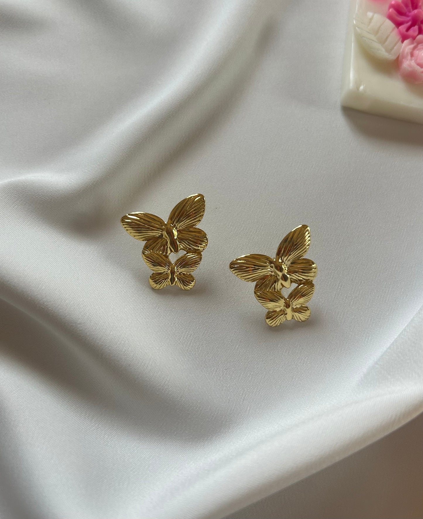 AI177 - Butterfly Duo Anti Tarnish Earring