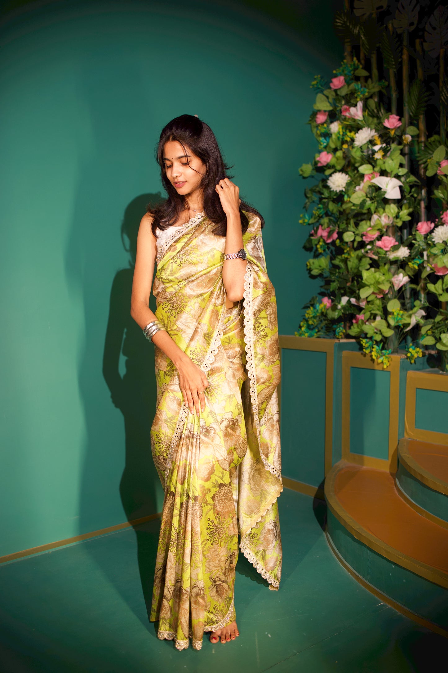 Dhrisha - Mango silk Saree