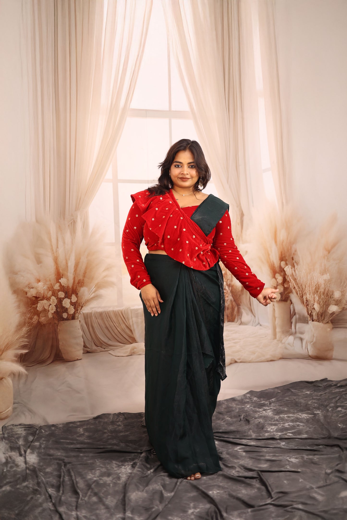 Kaira - Space Silk Half Saree
