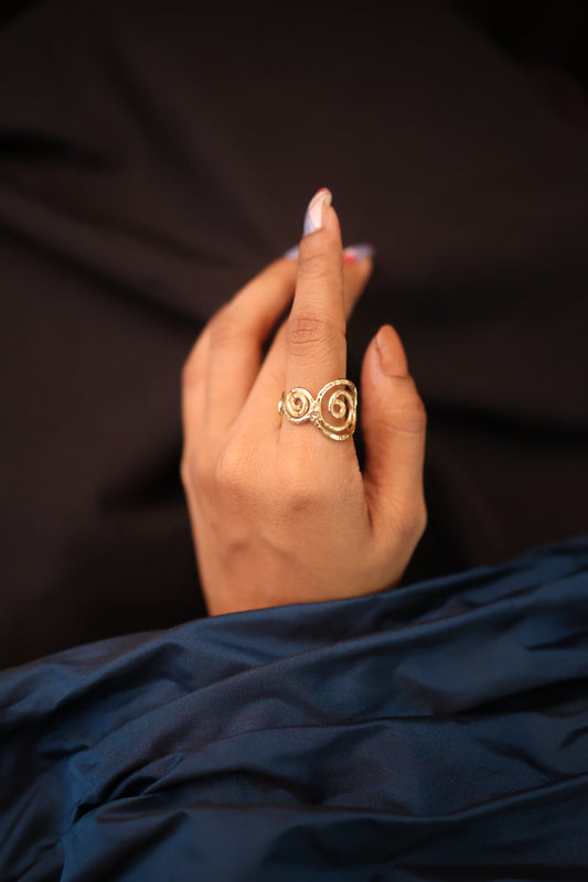 AI155 - Fashion Adjustable Gold Ring