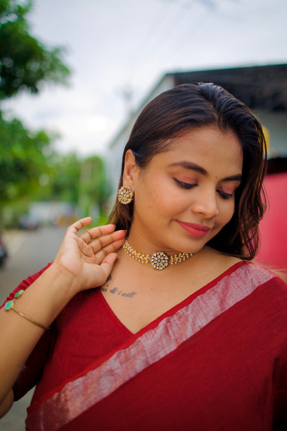 AI095 - Kundan Stone Layered Pearl Choker