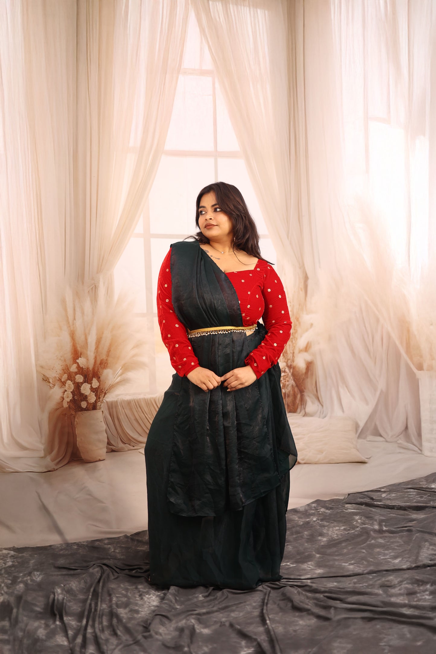 Kaira - Space Silk Half Saree