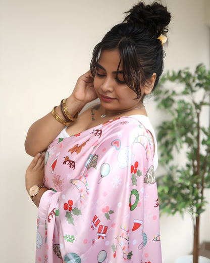 Snowflake - Christmas Saree