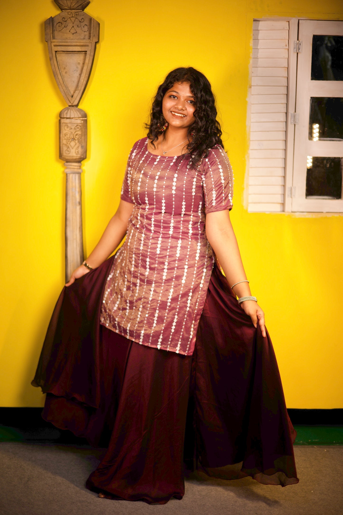 Kiyara - Sequin Top and Skirt