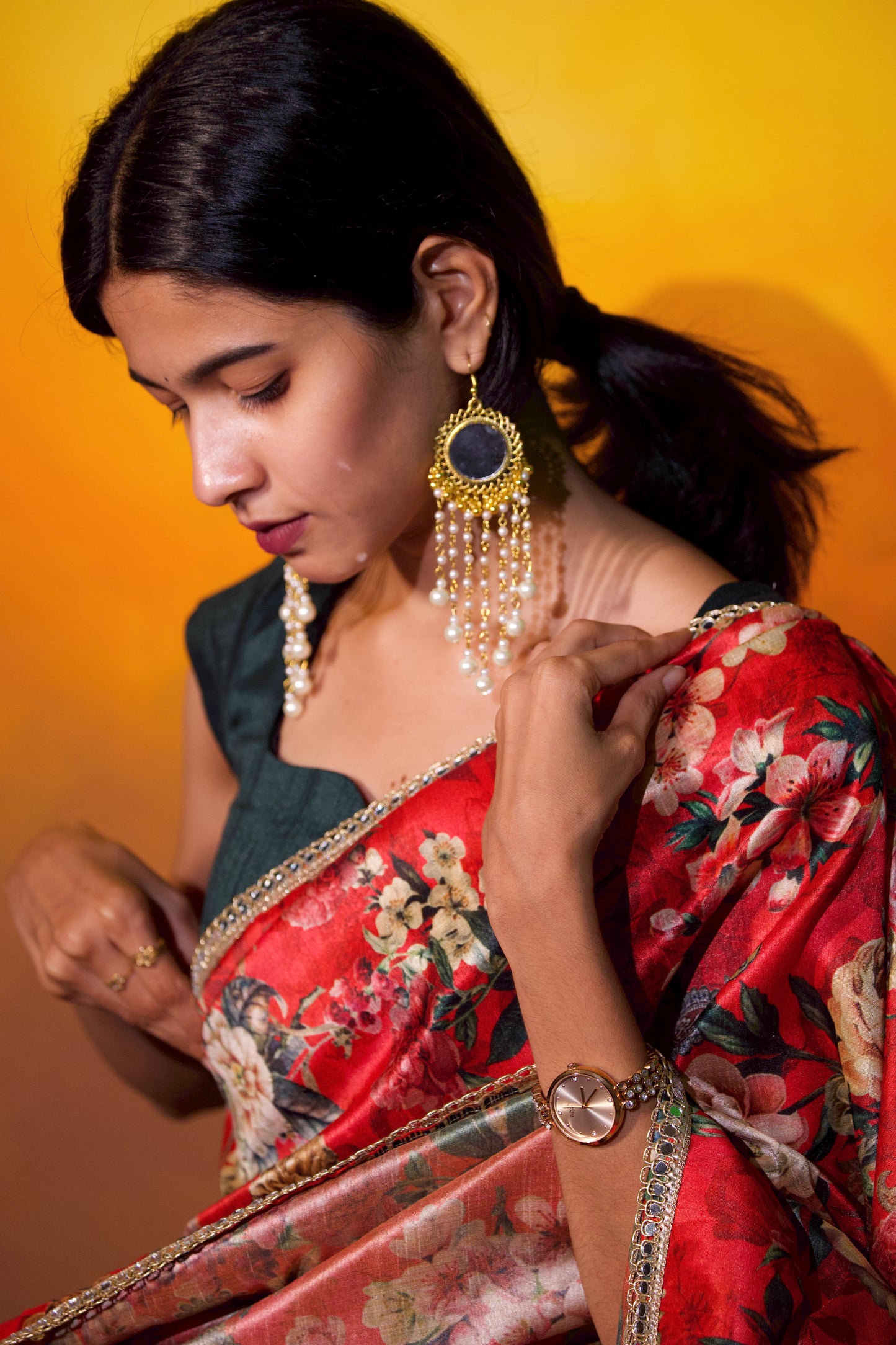 Saachi - Mango Silk Saree