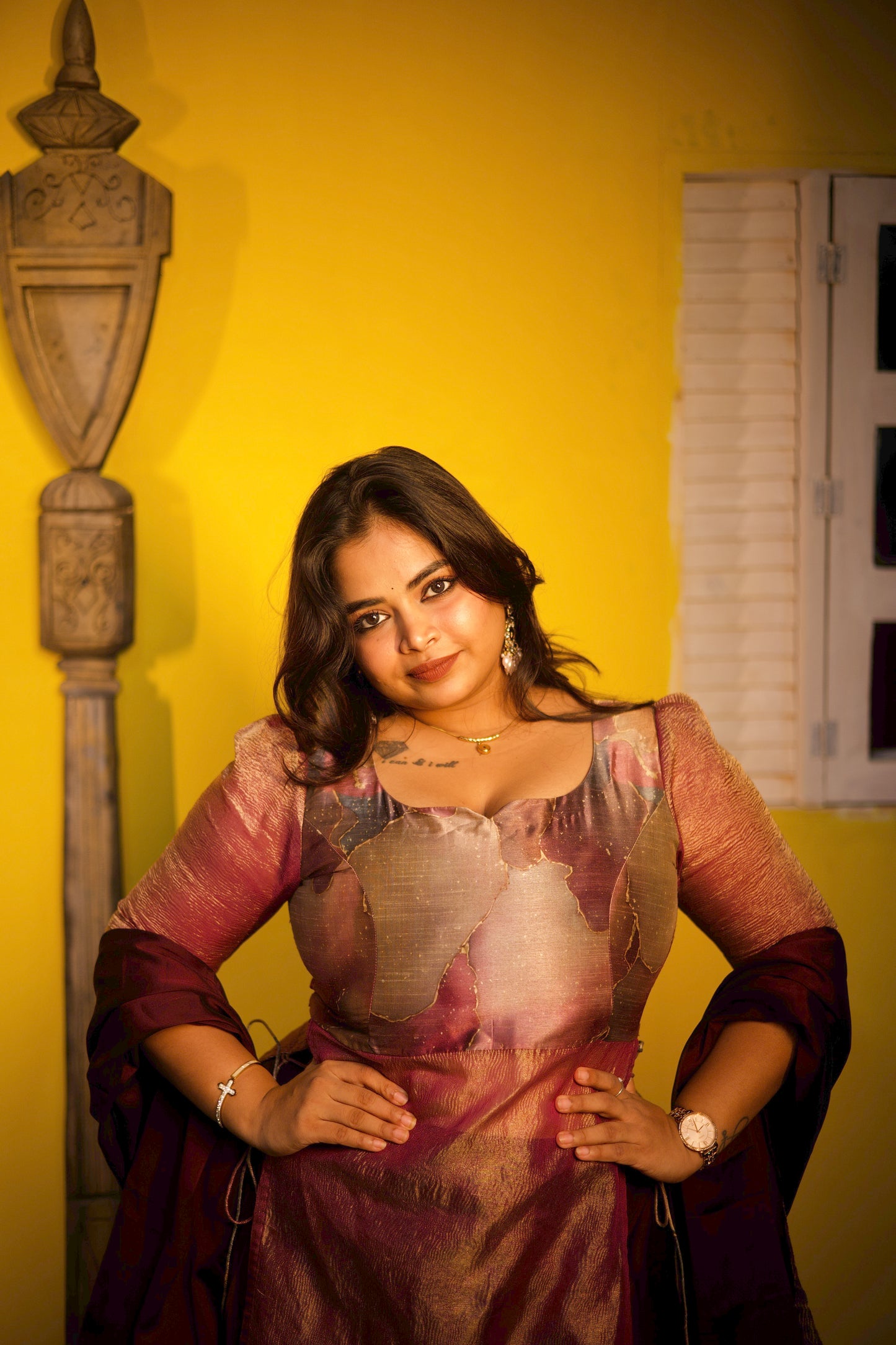 Avni - Printed Top with Skirt and Dupatta