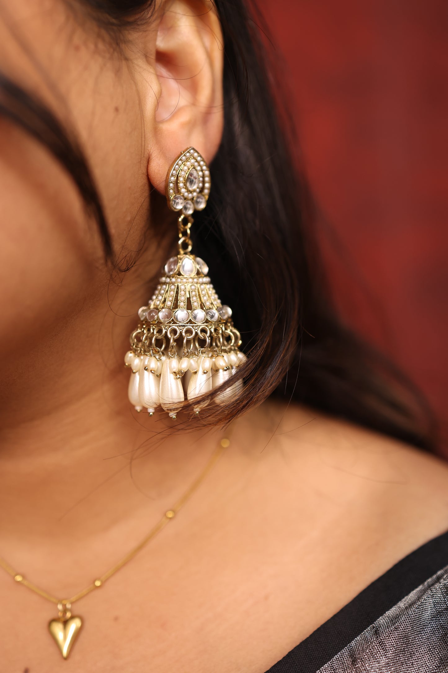 AI253 - Champa Chandbali Earring