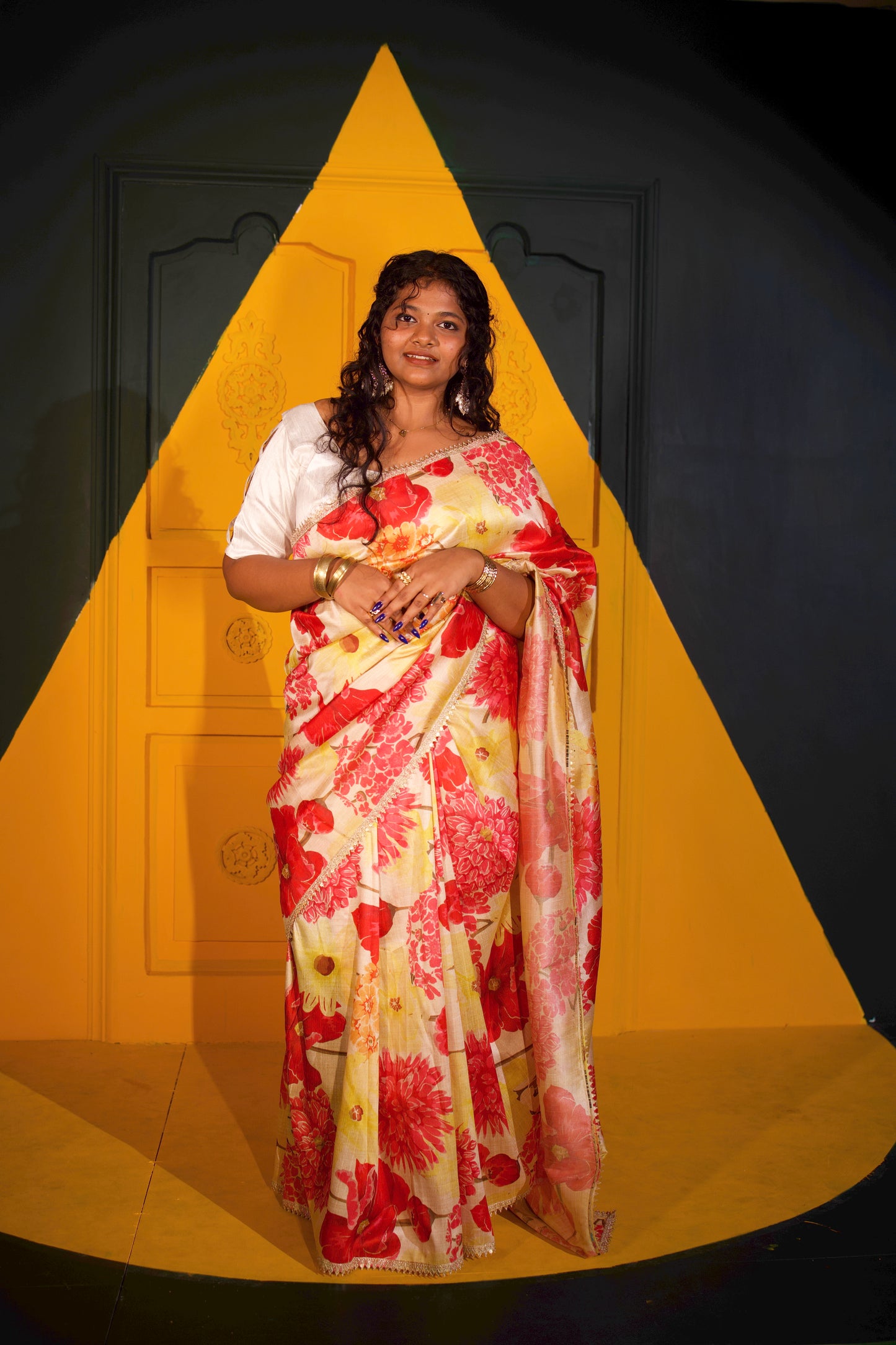 Swetha - Mango silk Saree