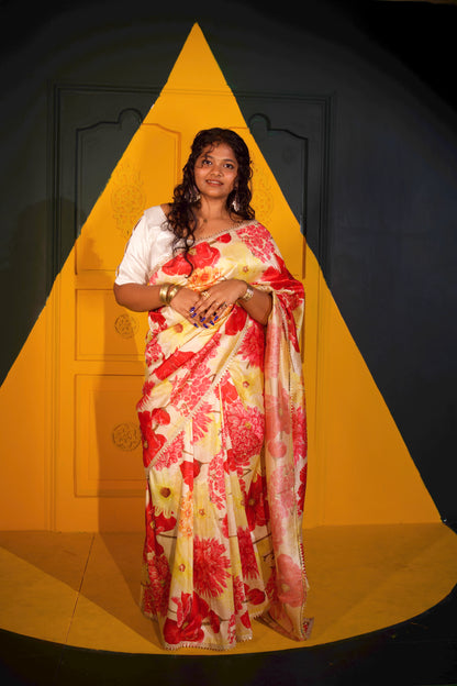 Swetha - Mango silk Saree