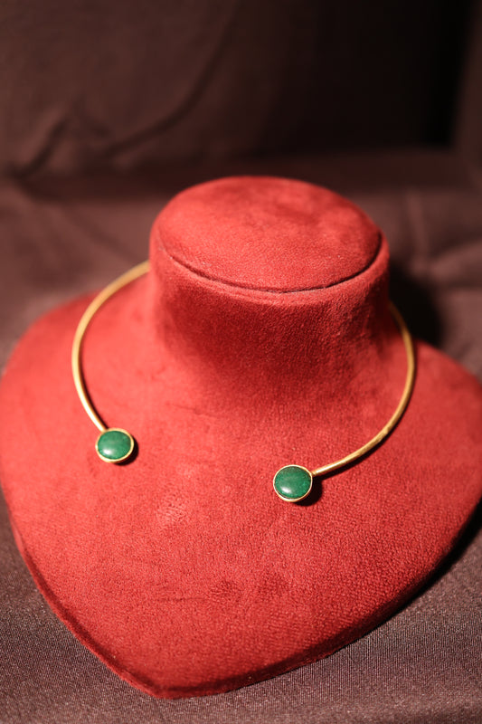 AI154 - Green Gem Stone Choker