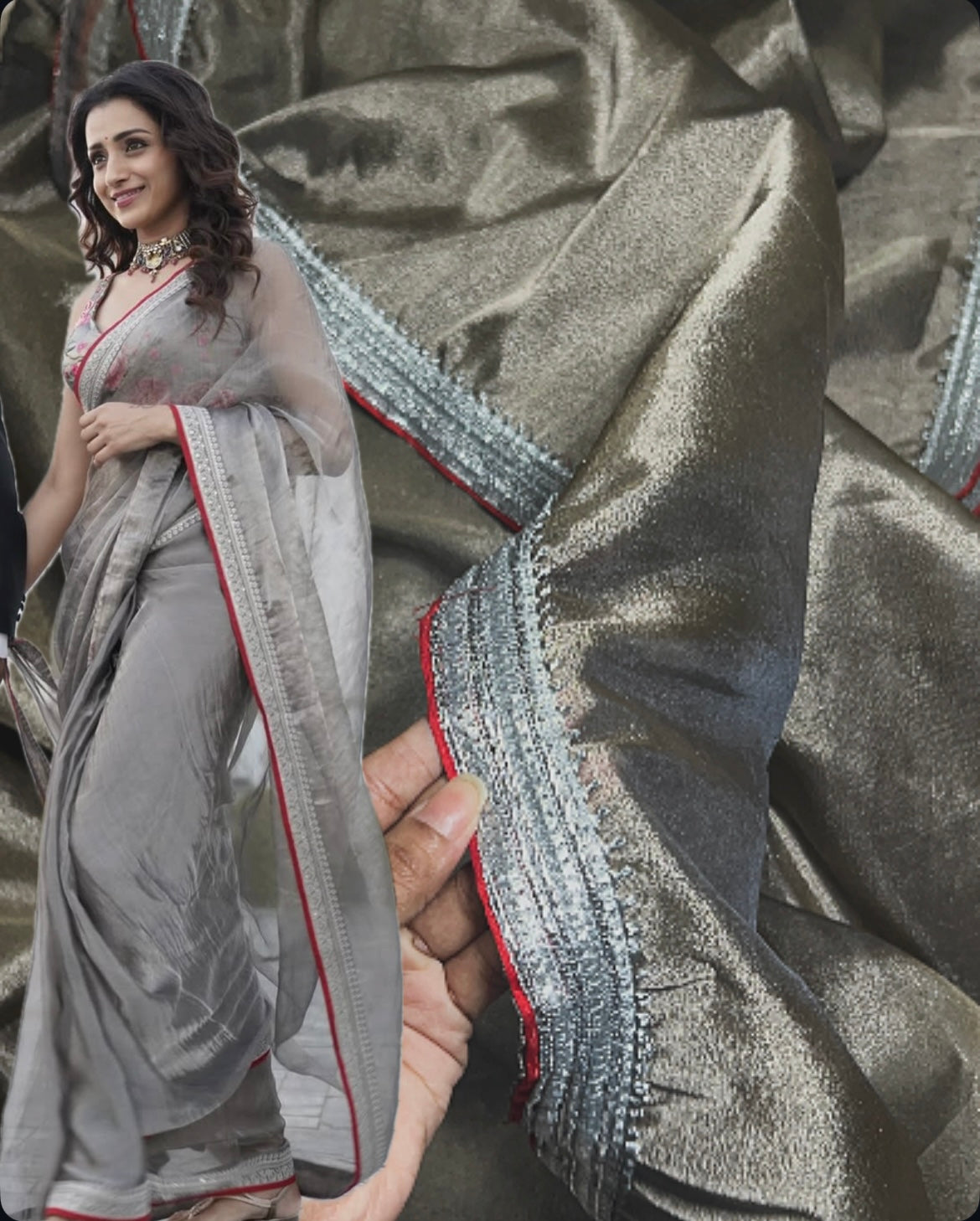 Trisha Inspired Tissue Saree