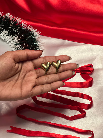 AI284 - Anti Tarnish Liquid Love Heart Earring