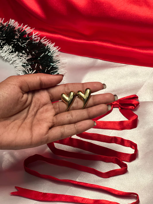 AI284 - Anti Tarnish Liquid Love Heart Earring