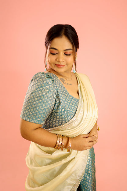 Parnika - Banarasi Tissue Silk Half Saree