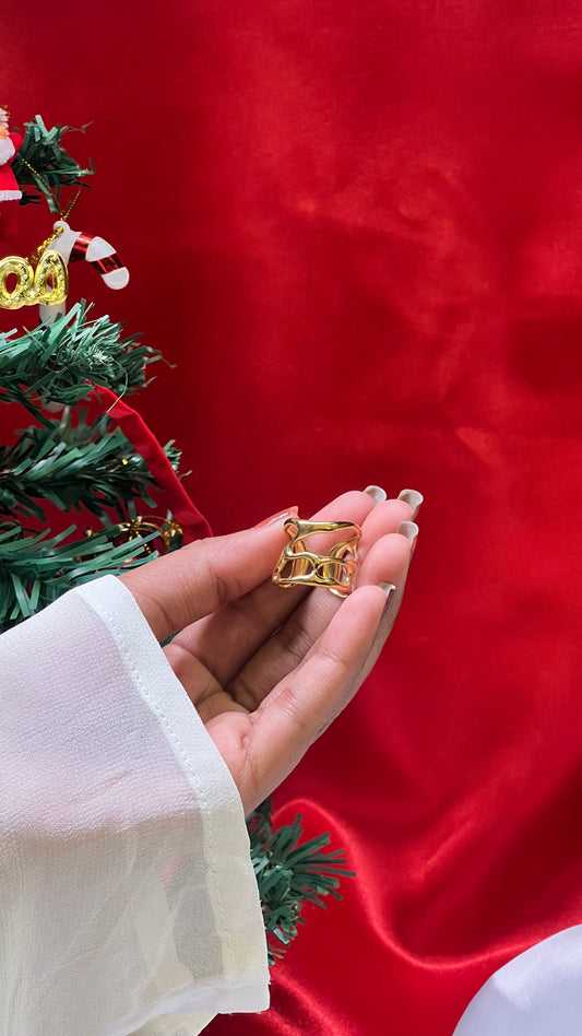 AI294 - Anti Tarnish Golden Haven Ring