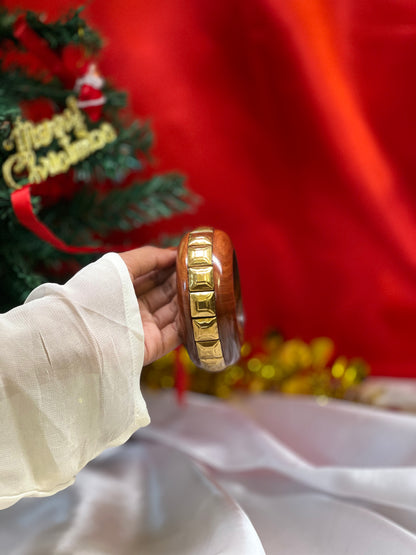 AI308 - Rustic Square Centered Bangle