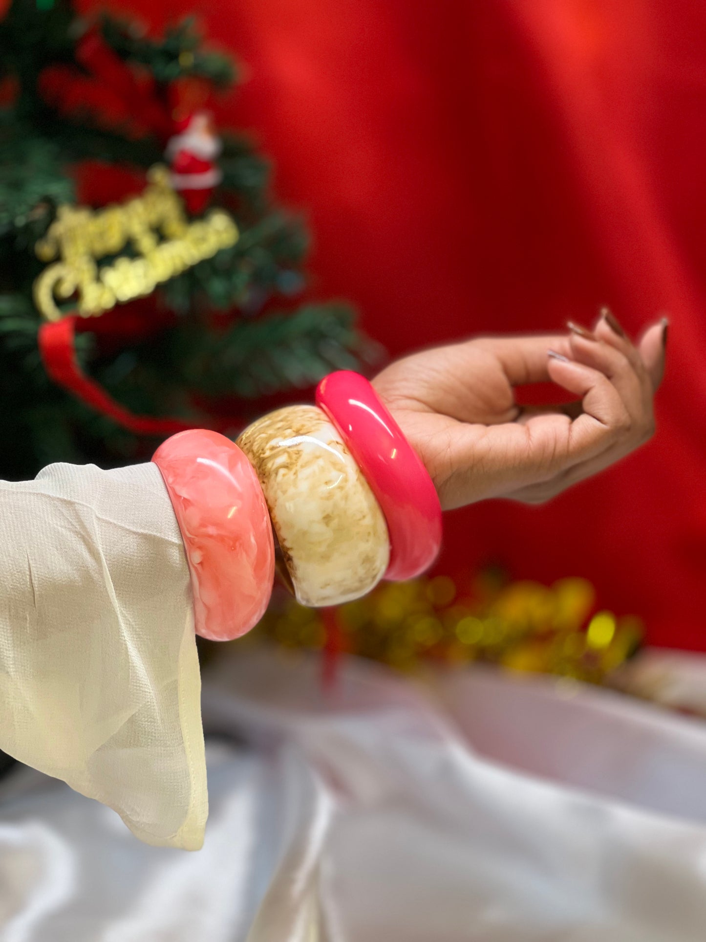 AI310 - Candy Cloud Marble Set of Bangles