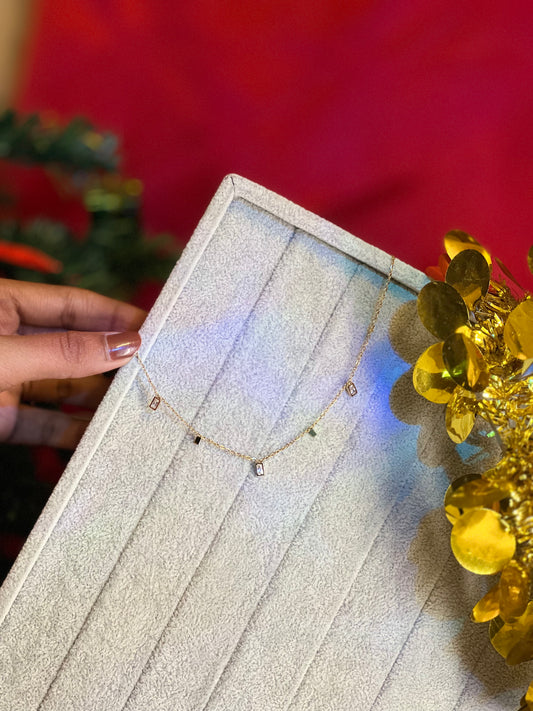 AI329 - Golden Marble Mosaic Chain