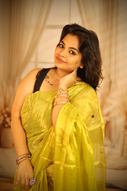 Kaire - Tissue Silk Handmade Sequin Saree