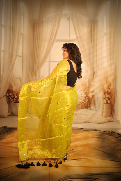 Kaire - Tissue Silk Handmade Sequin Saree