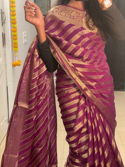 Zarira - Banarasi Georgette Silk Saree