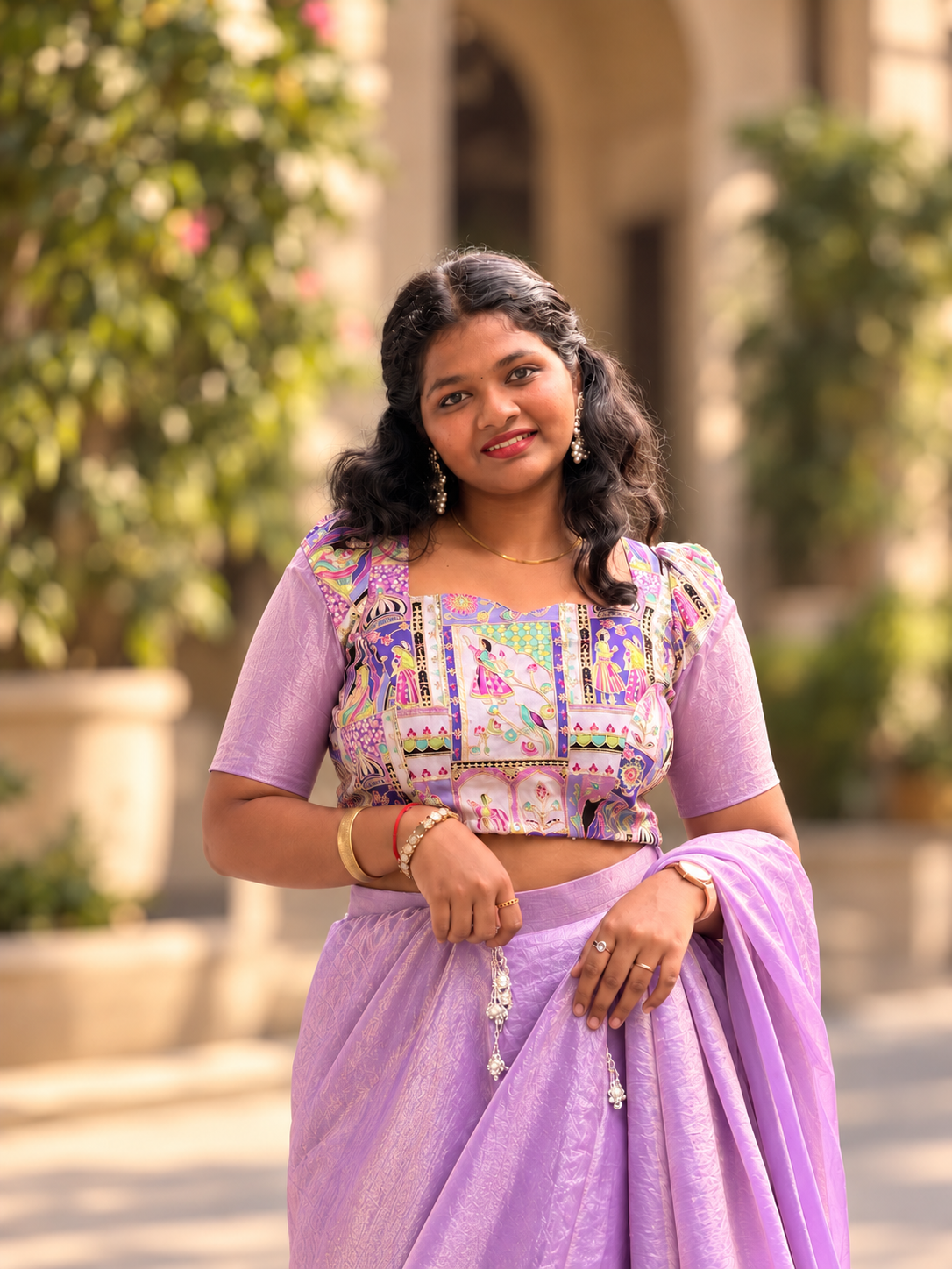 Lavanya - Lilac Lehenga