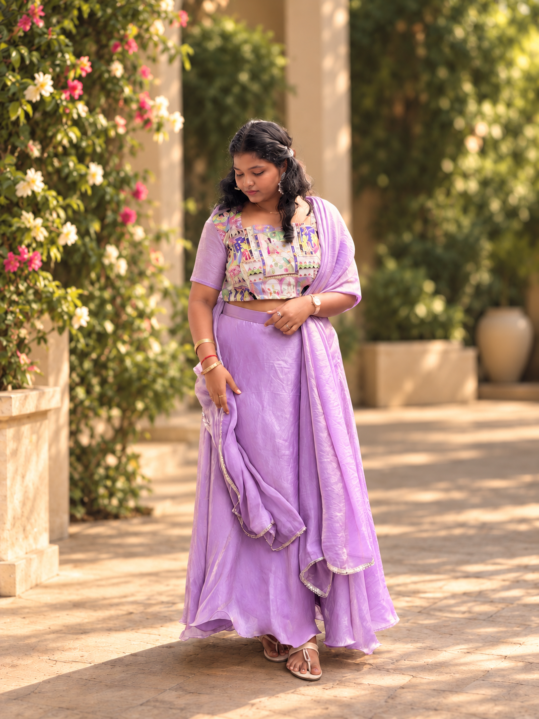 Lavanya - Lilac Lehenga