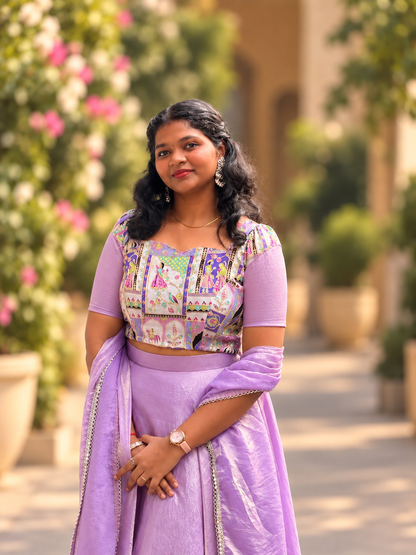 Lavanya - Lilac Lehenga