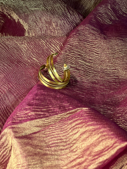 AI228 - Aurelia Crest Half Hoop Earrings