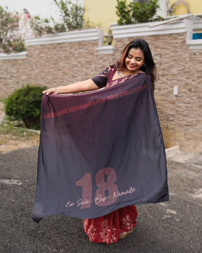 The RCB Saree - IPL Collection