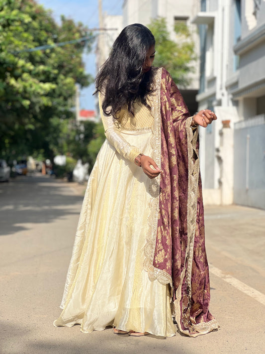 Aarvi - Tissue Silk Anarkali