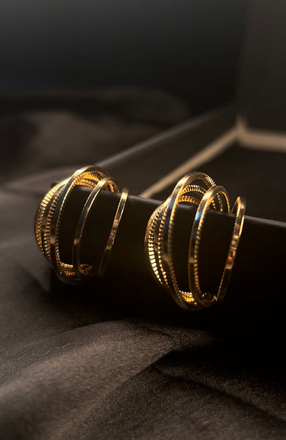 AI104 - Anti Tarnish Quintuple Hoop Earring
