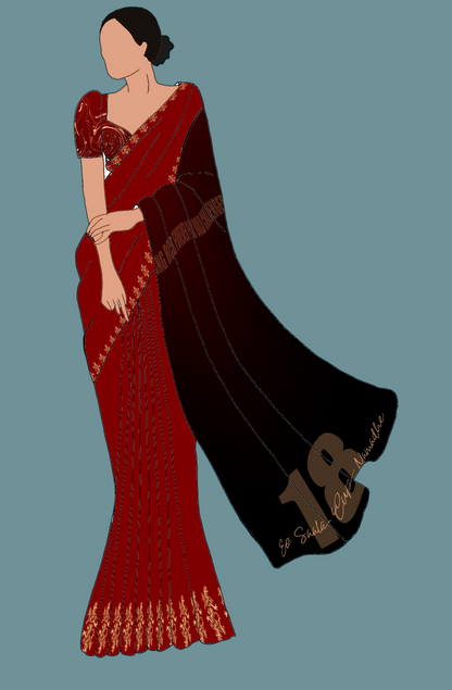 The RCB Saree - IPL Collection