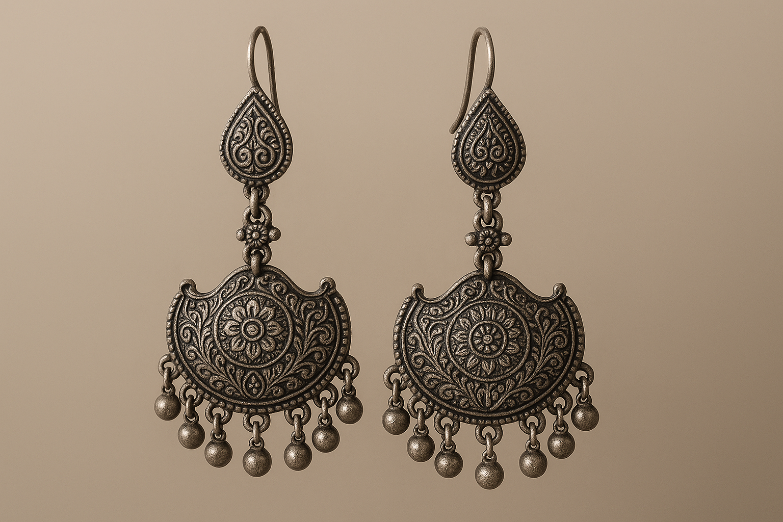 Oxidised Earring